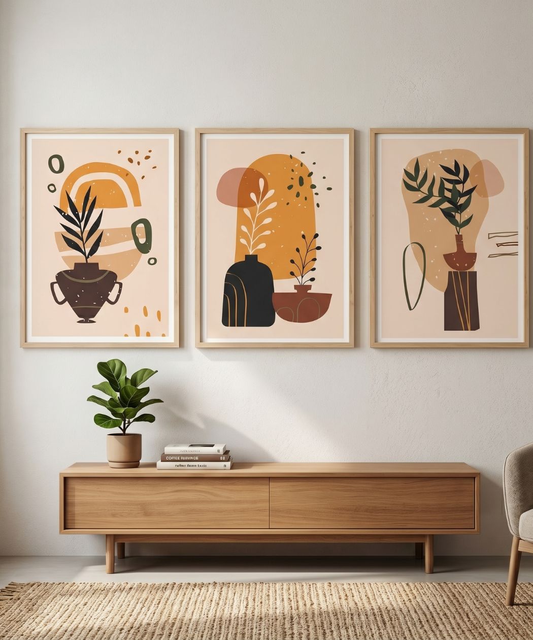 Hand drawn flat design boho wall art Fream - Image 2